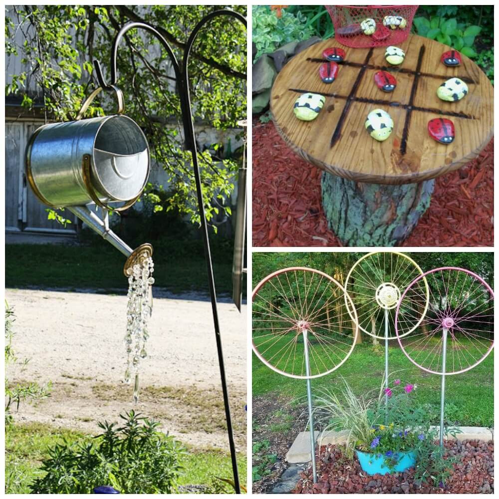 DIY Garden Decoration Ideas
 15 DIY Garden Decor Ideas Watering Can Spin WheelLiving