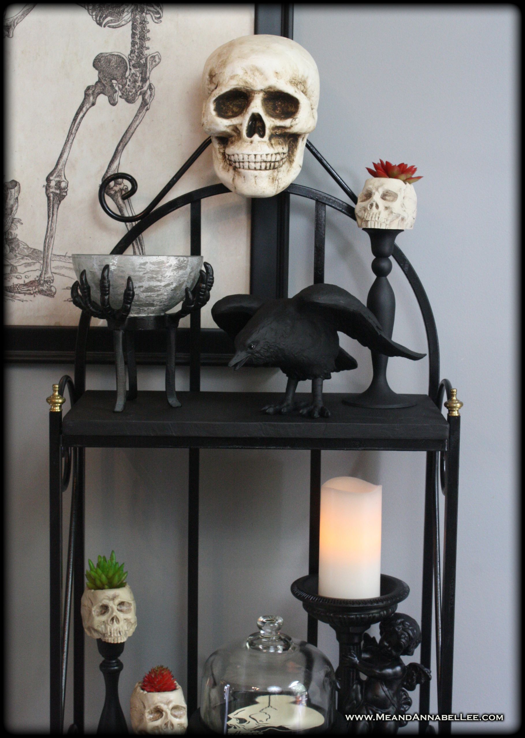DIY Goth Home Decor
 DIY Gothic Skull Baker s Rack Shelf
