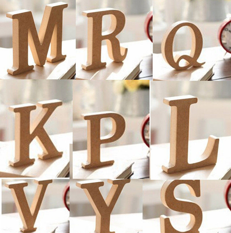 DIY Letters On Wood
 10X1 5cm thick Wood Wooden Letters Alphabet DIY Bridal
