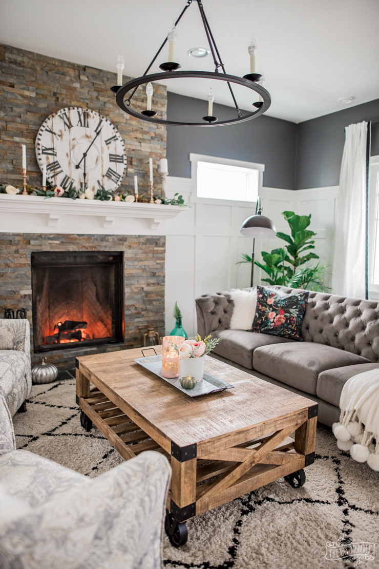 DIY Living Room Decor Pinterest
 A Cozy Rustic Glam Living Room Makeover for Fall