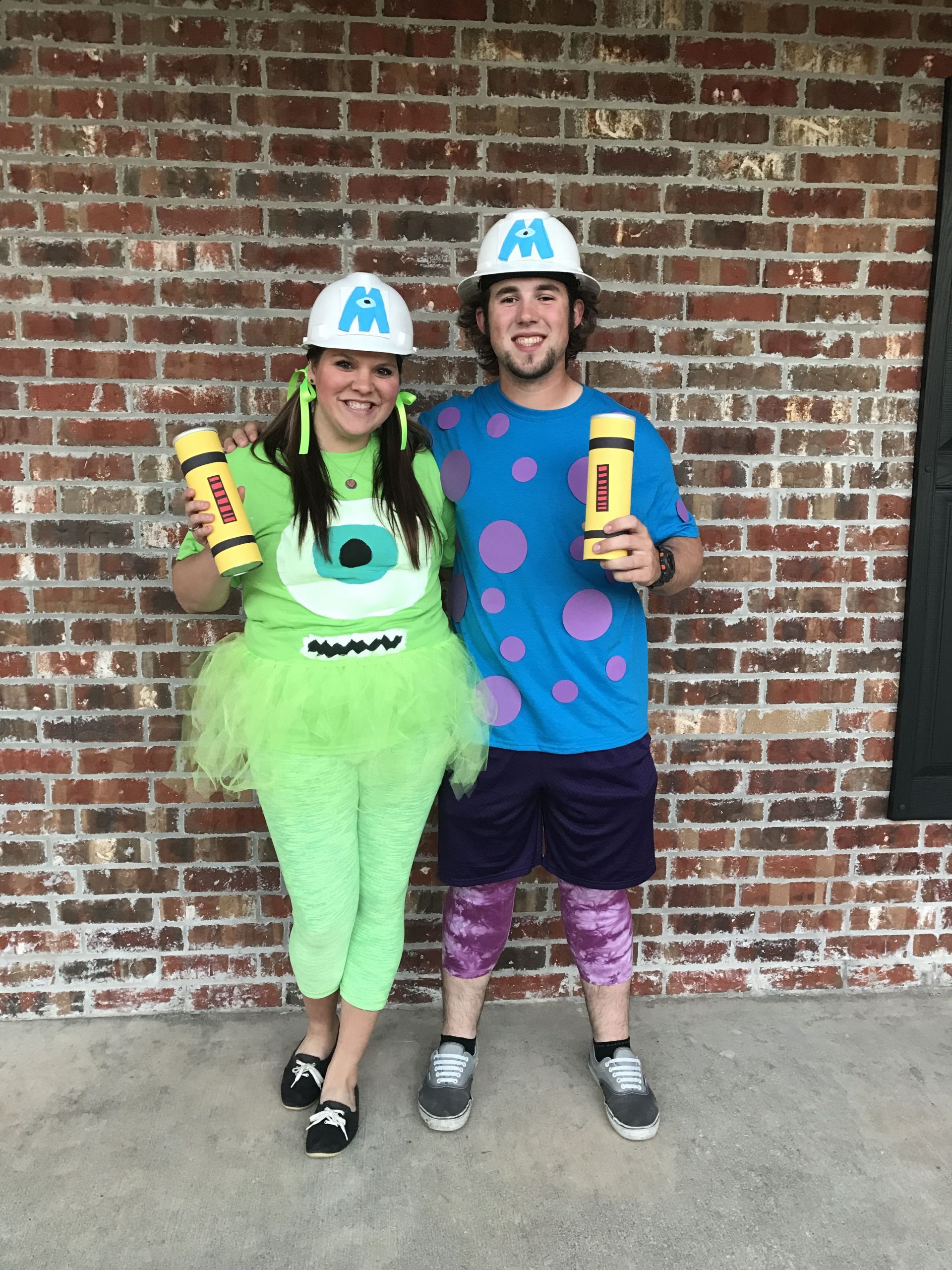 DIY Monsters Inc Costume
 Mike and Sully Halloween costume diy monsters inc