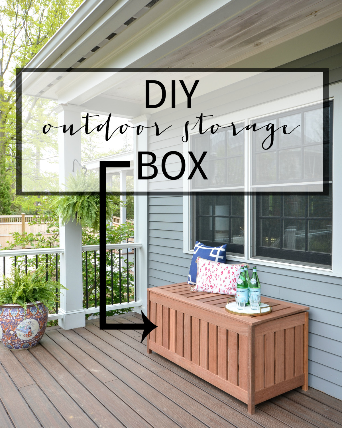 DIY Outdoor Bench Cushion
 DIY Outdoor Storage Box The Chronicles of Home