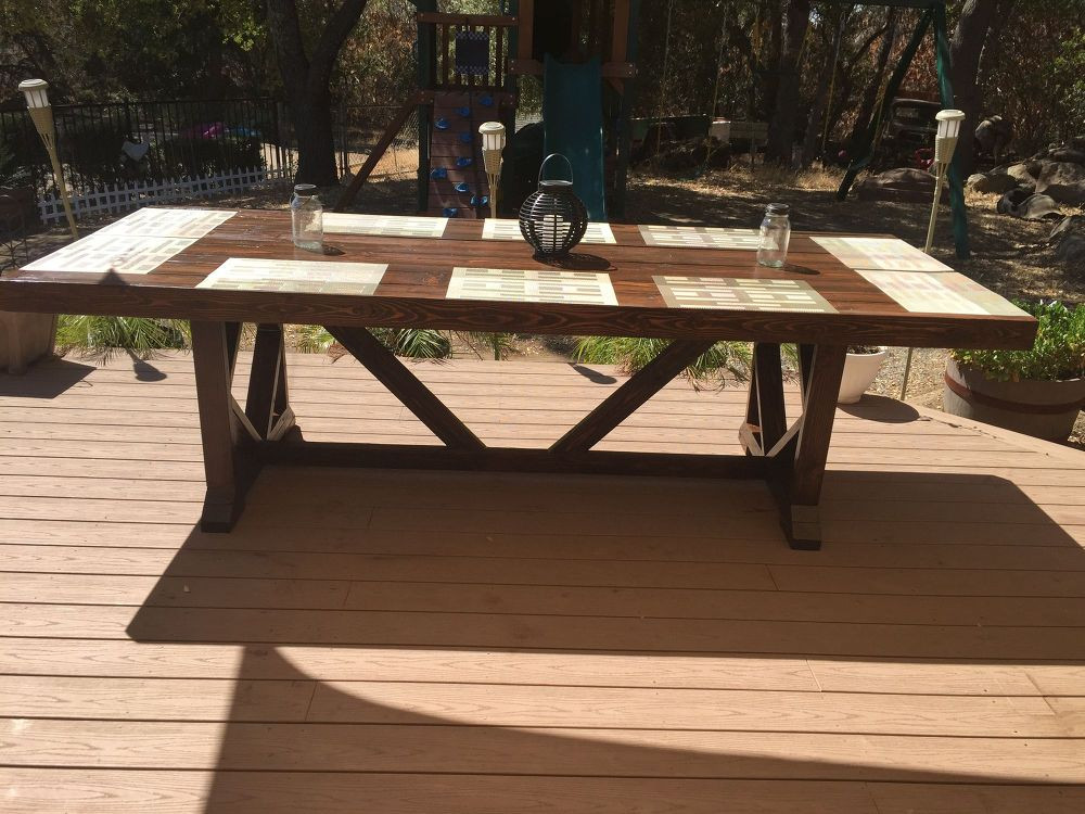 DIY Outdoor Dining Table
 DIY Outdoor Dining Table Seats 10 12