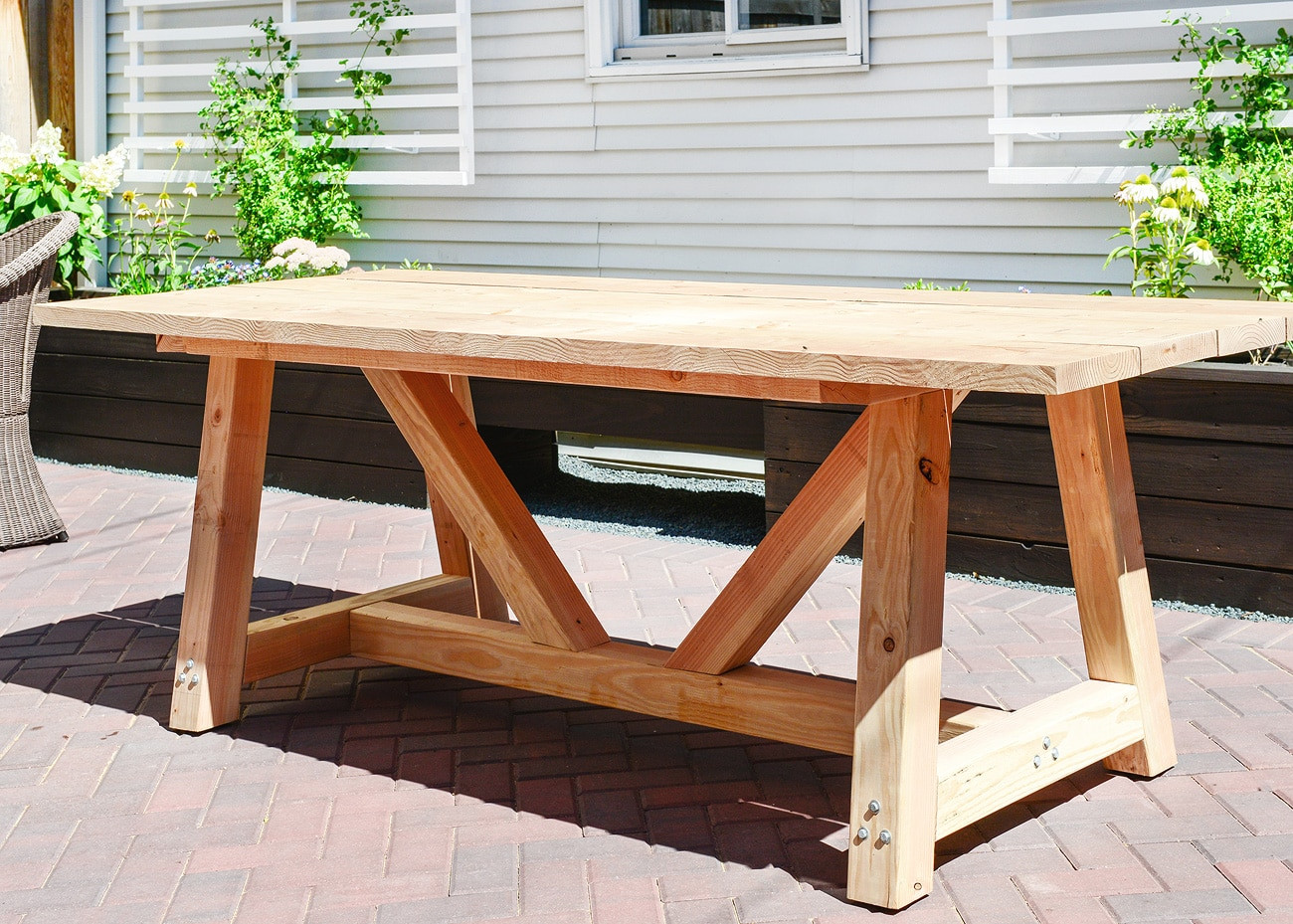 DIY Outdoor Dining Table
 Our DIY Patio Table Part I Yellow Brick Home