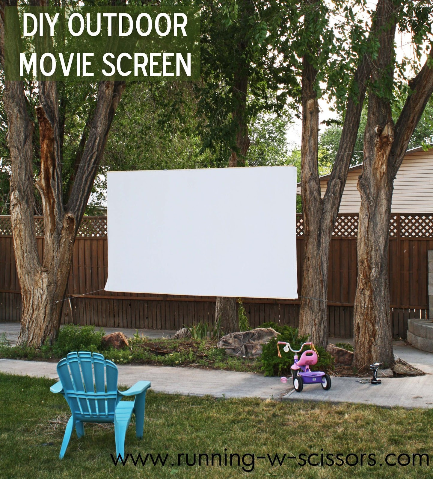 DIY Outdoor Projector Screens
 Running With Scissors DIY Outdoor Movie Screen