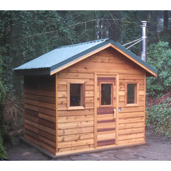 DIY Outdoor Sauna
 8 x 8 Outdoor Sauna Kit Heater Accessories Post