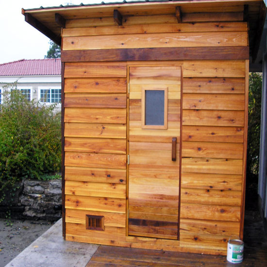 DIY Outdoor Sauna
 4 x 6 Outdoor Sauna Kit Heater Accessories Roof