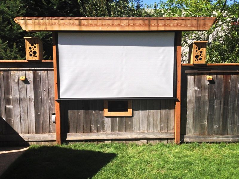 DIY Outdoor Theatre Screen
 "Bird House" Speaker Boxes Backyard Theater Forums