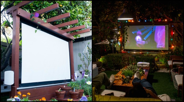 DIY Outdoor Theatre Screen
 Bring more entertainment to your backyard by building an