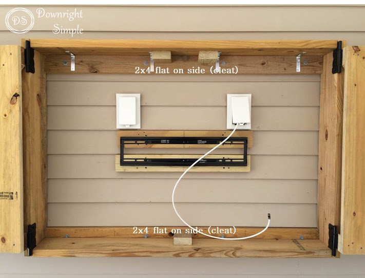 DIY Outdoor Tv Enclosure
 Downright Simple Outdoor TV Cabinet
