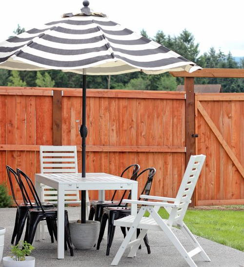 DIY Outdoor Umbrella Stand
 Affordable Patio DIY Umbrella Stand