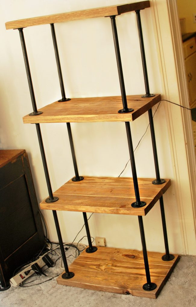 DIY Pipe And Wood Shelves
 DIY Plans to Build a Pipe Bookshelf