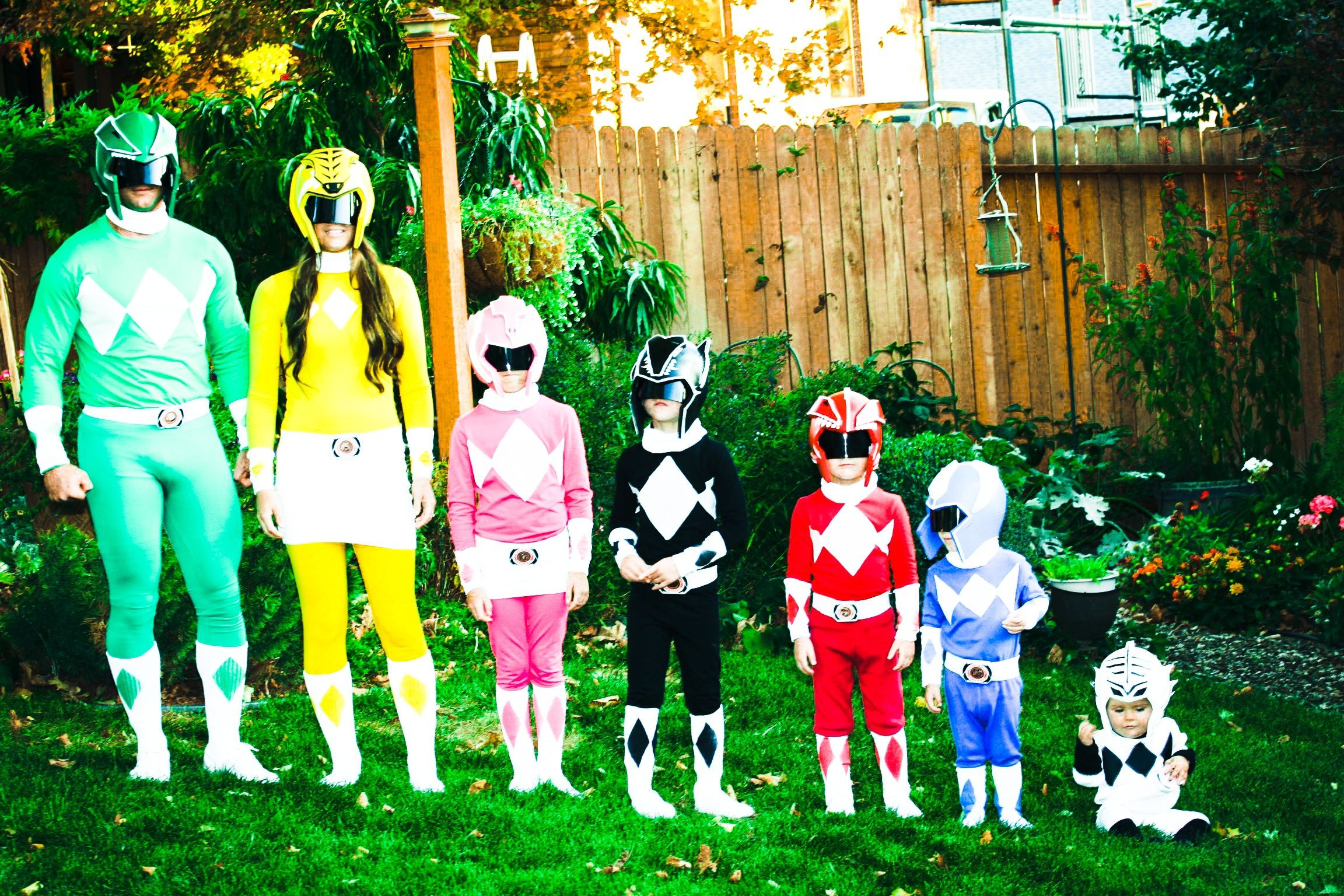 DIY Power Ranger Costumes
 Homemade Power Ranger Costumes even the Helmets are