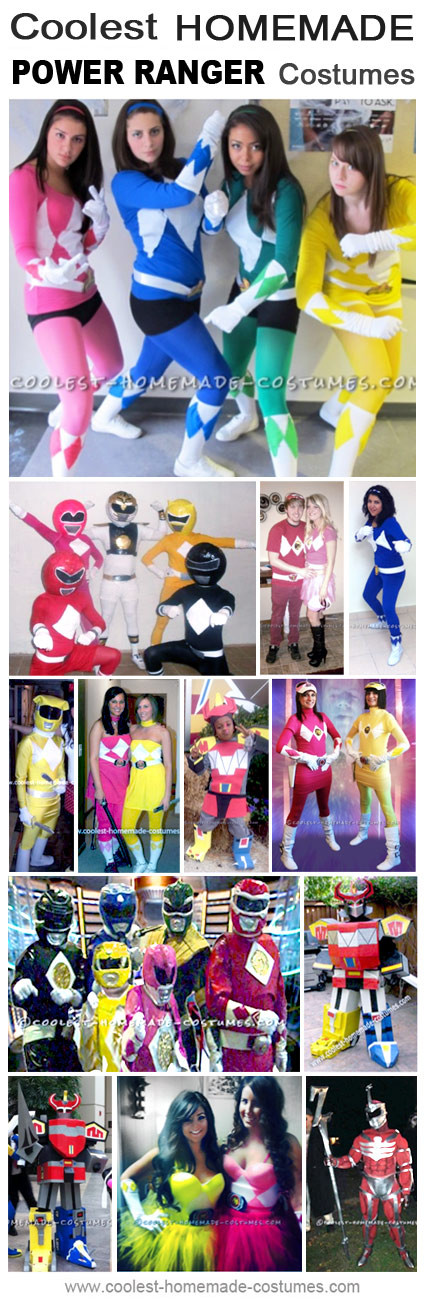 DIY Power Ranger Costumes
 Coolest Homemade Power Ranger Costume Ideas Halloween