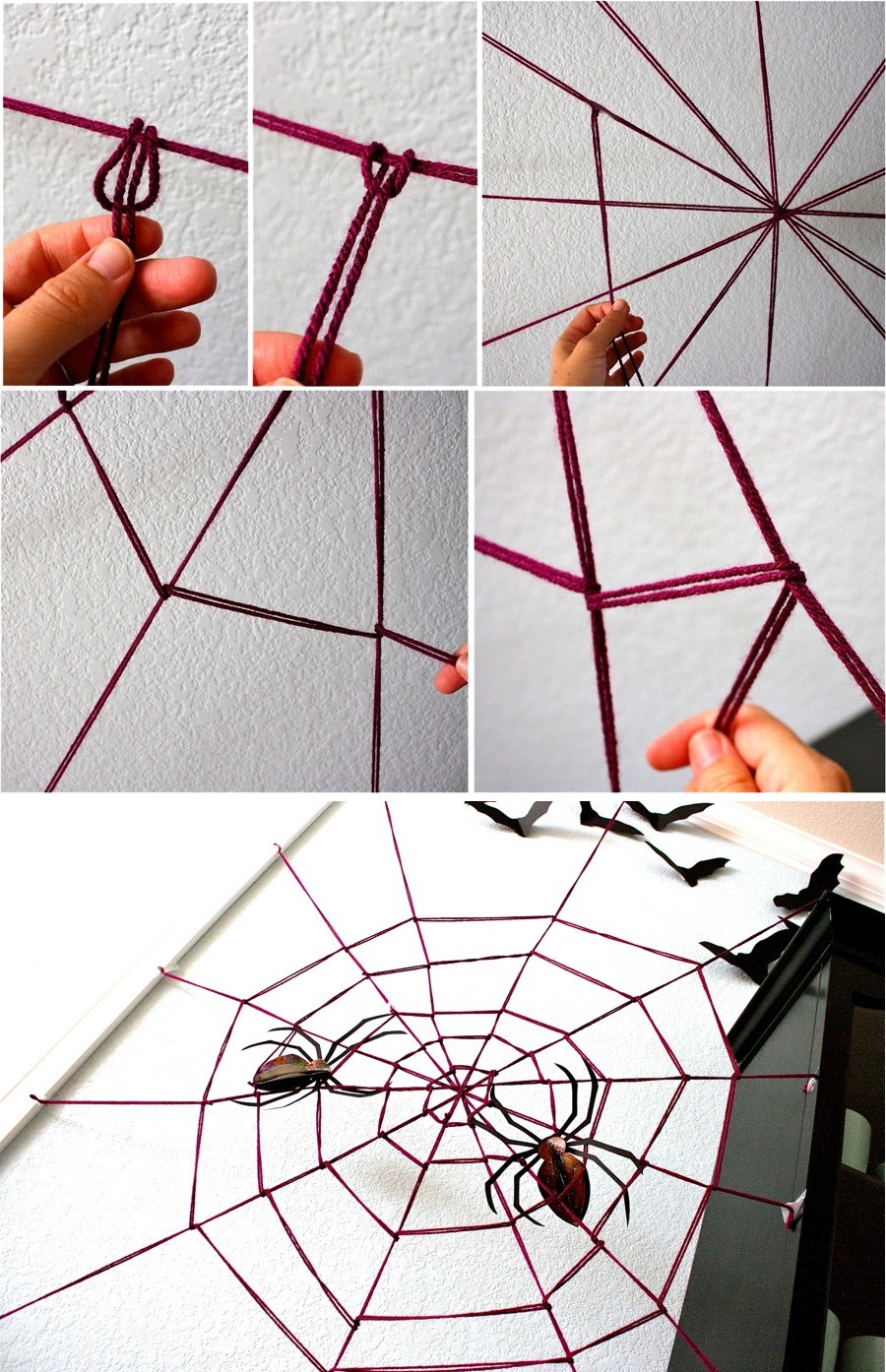 DIY Spider Web Decorations
 51 Cheap & Easy To Make DIY Halloween Decorations Ideas