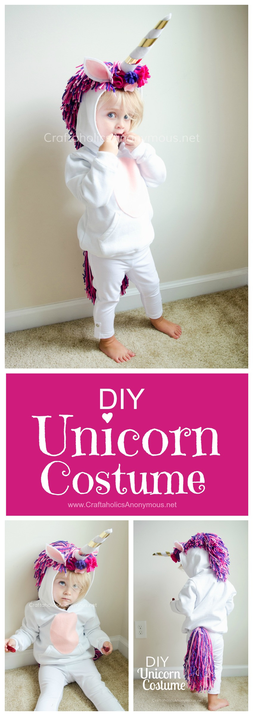 DIY Toddler Unicorn Costume
 Craftaholics Anonymous