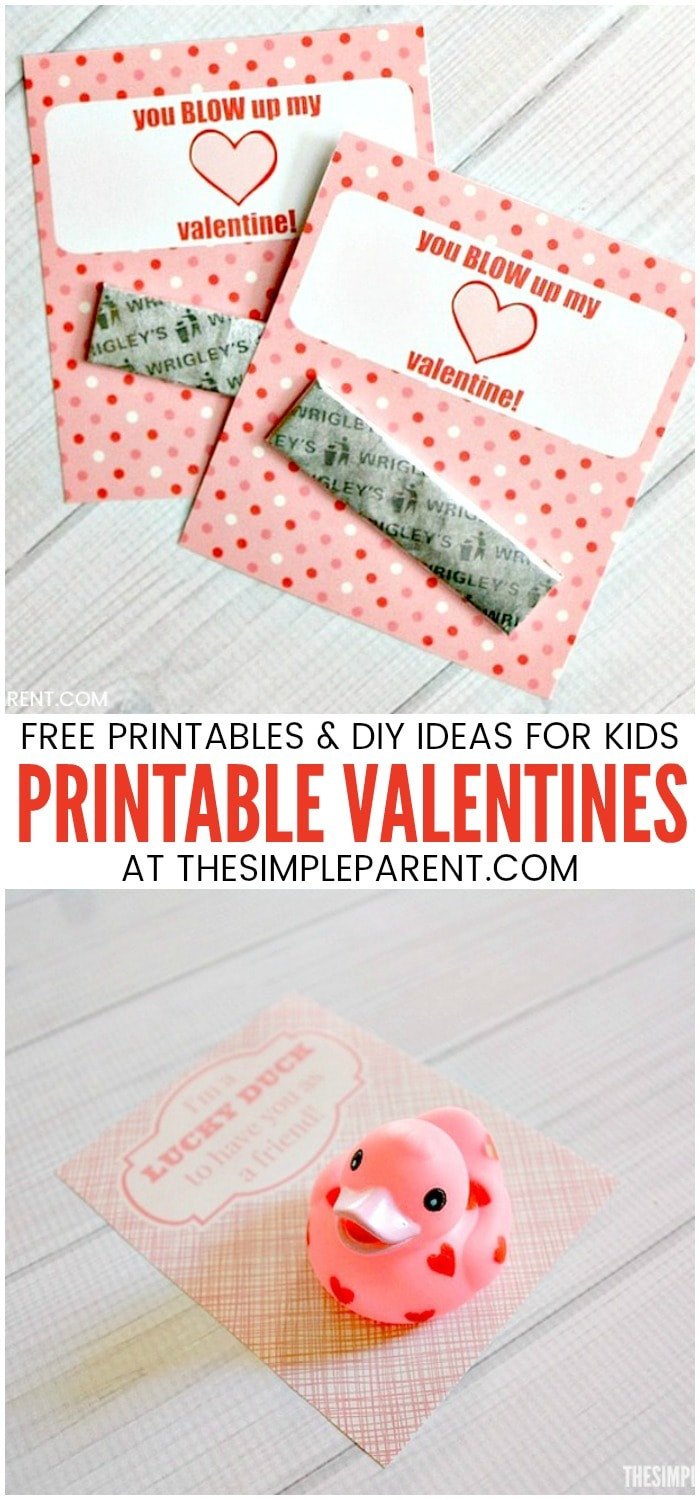 DIY Valentines Cards Kids
 Printable Valentines & DIY Valentine Ideas for Kids • The