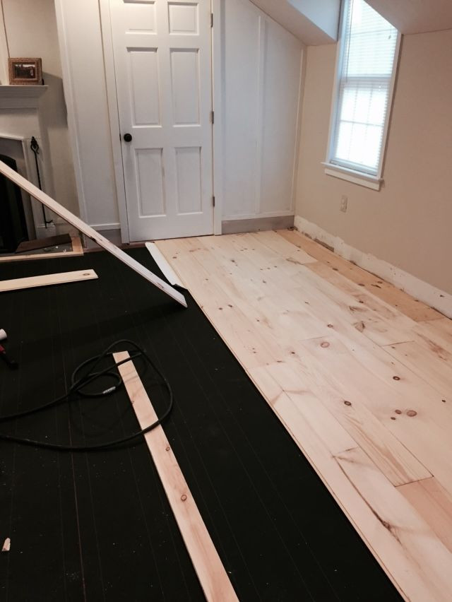 DIY Wide Plank Pine Flooring
 DIY Unfinished Wide Pine Floors & Review With images