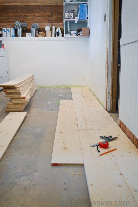 DIY Wood Flooring On Concrete
 How to Update Concrete Floors for a Rustic Look