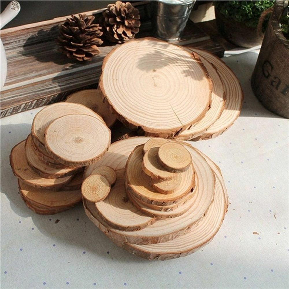 DIY Wood Slice Centerpiece
 50pcs Wedding Centerpieces DIY Crafts Wood Slices Discs