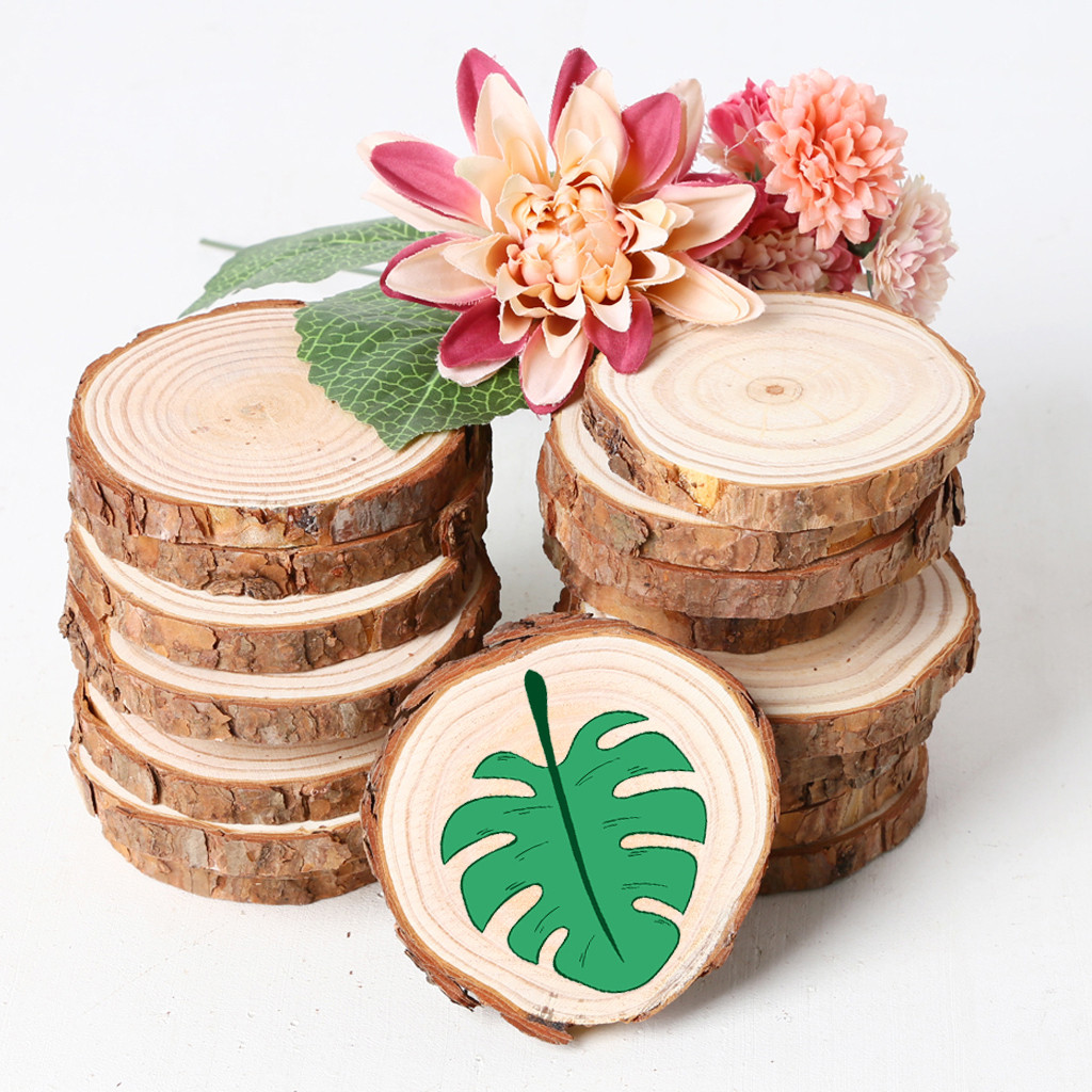 DIY Wood Slice Centerpiece
 12 20pcs Wood Slices Natural Pine Crafts Table Centerpiece