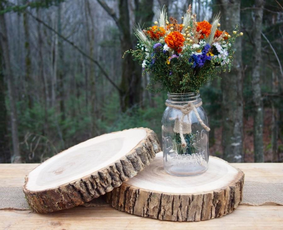 DIY Wood Slice Centerpiece
 2 Wood WEDDING Centerpieces Natural Wood Slices Tree