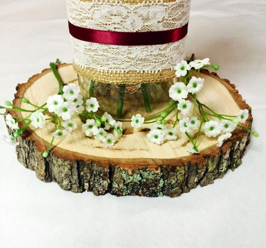 DIY Wood Slice Centerpiece
 9" Set 10 Wood Slices Wedding Centerpieces Wood