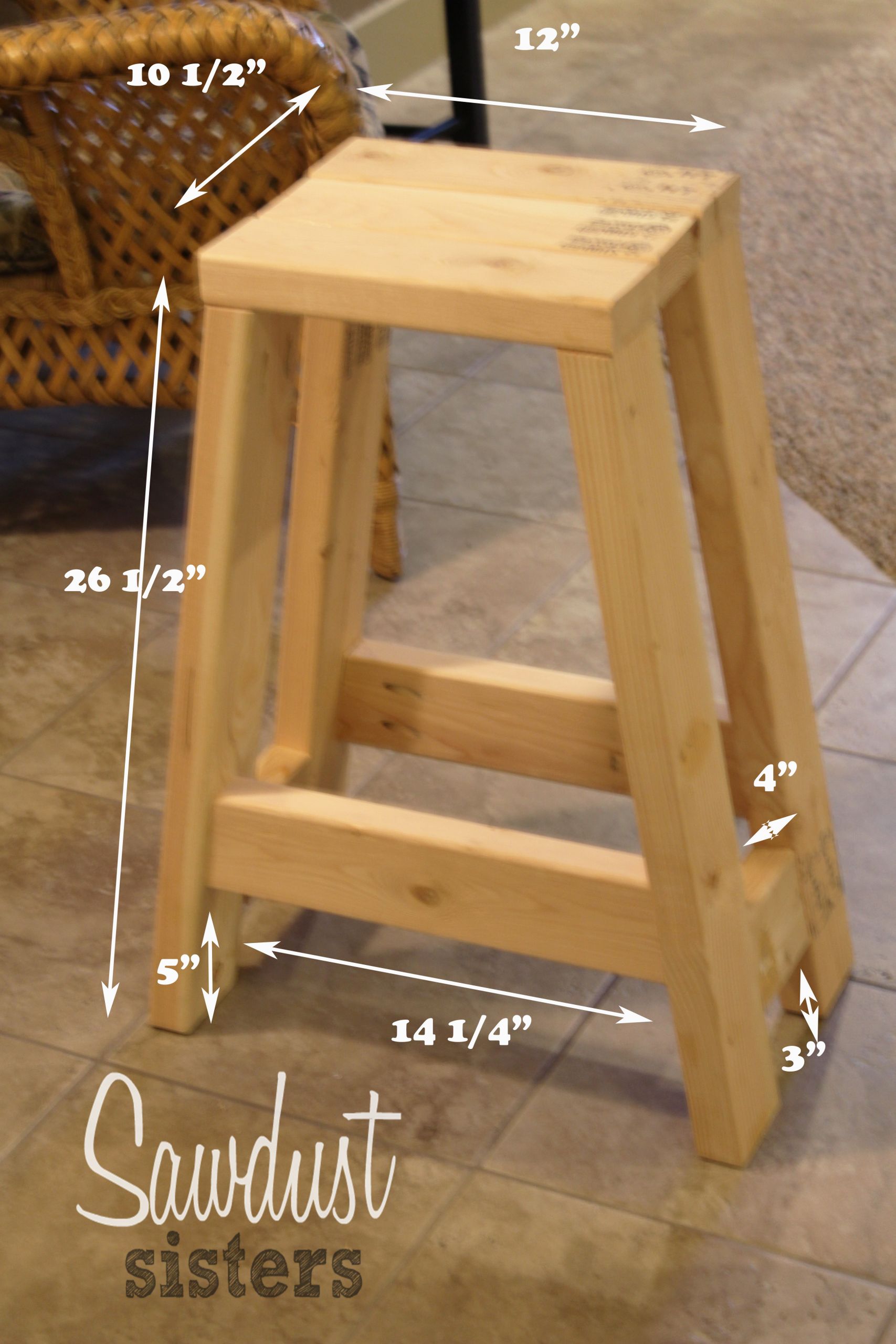 DIY Wood Stools
 Build a Barstool Using ly 2x4s Sawdust Sisters