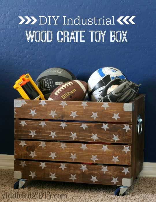 DIY Wood Toy Box
 DIY Wood Crate Toy Box REASONS TO SKIP THE HOUSEWORK
