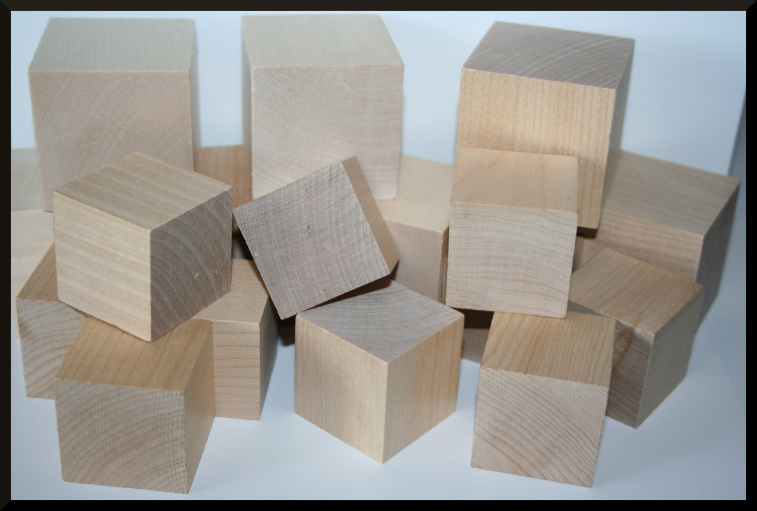 DIY Wooden Blocks
 100 Wooden Blocks DIY Wood Blocks Baby Shower Blocks