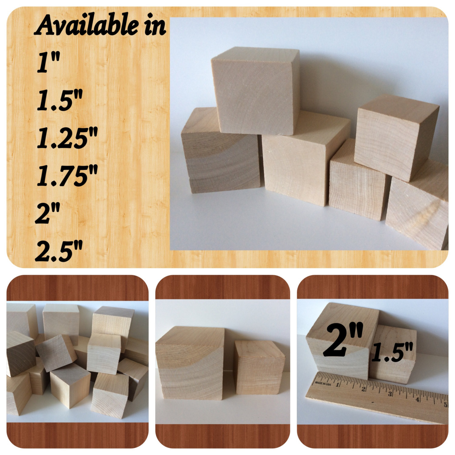 DIY Wooden Blocks
 100 Wooden Blocks DIY Wood Blocks Baby Shower Blocks