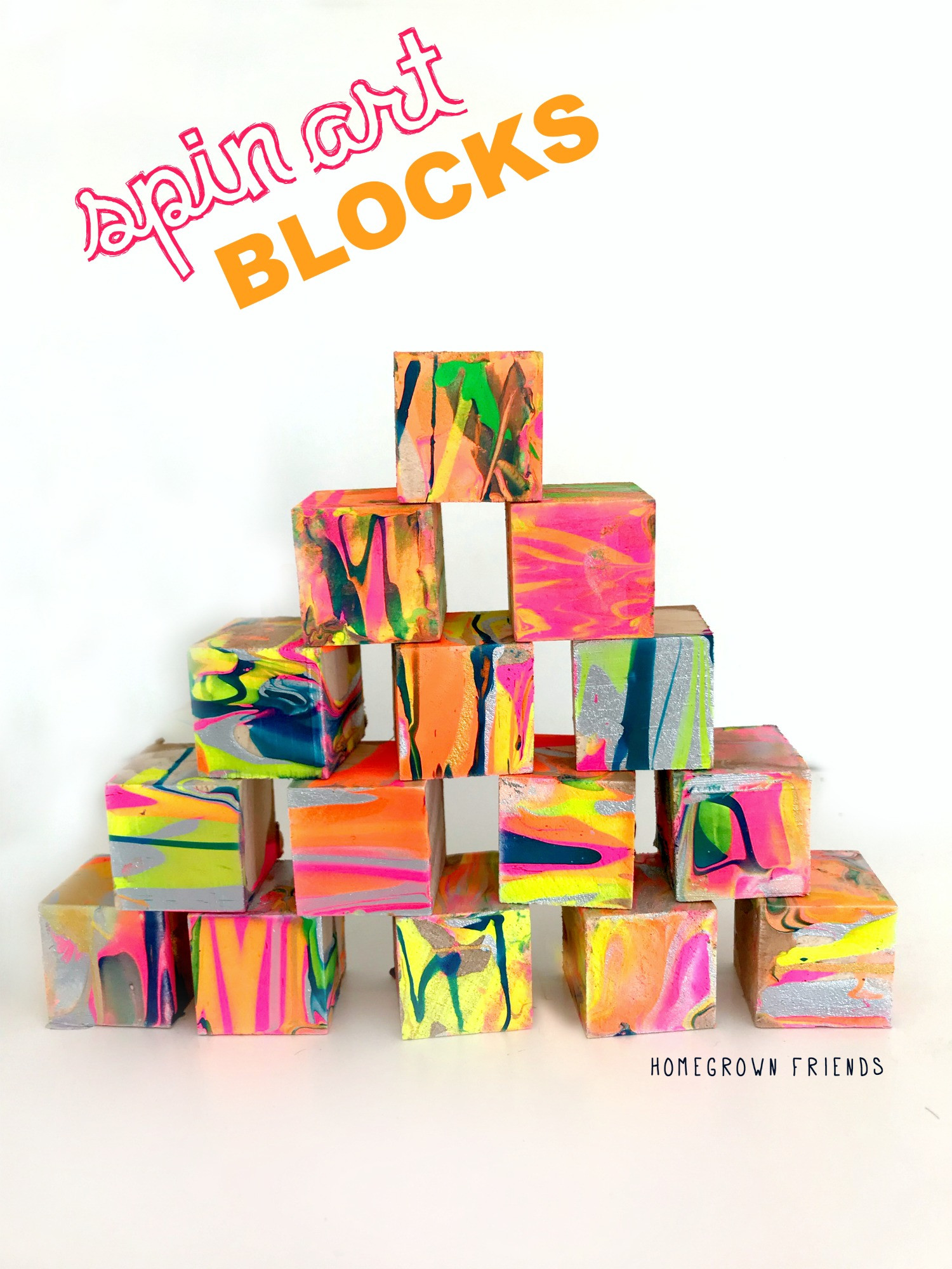 DIY Wooden Blocks
 DIY Spin Art Kids Wooden Building Blocks Homegrown Friends