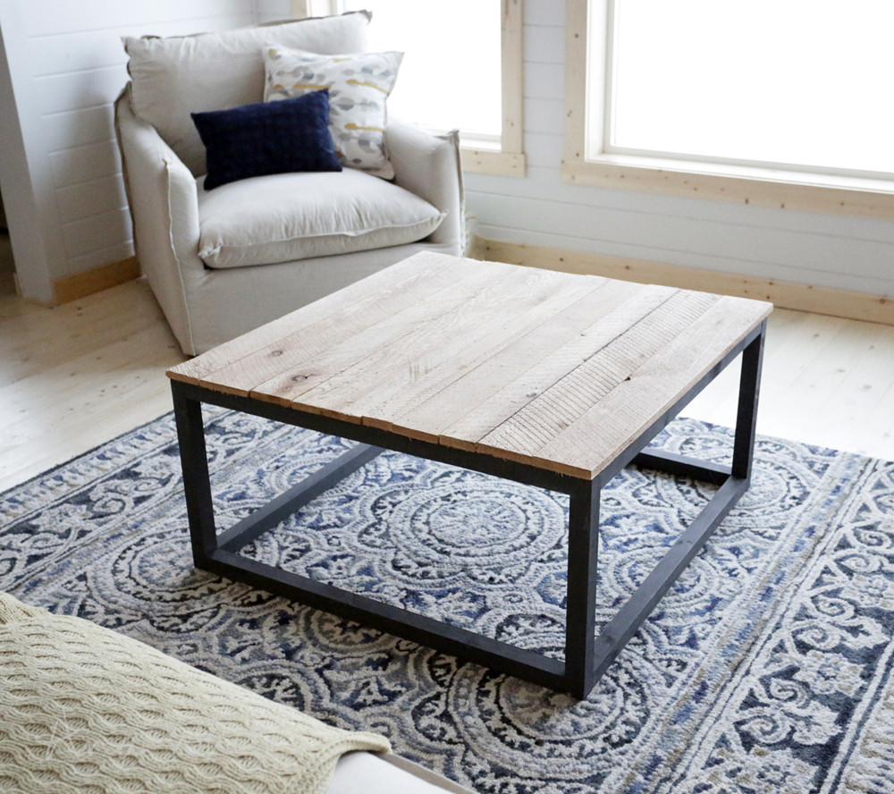 DIY Wooden Coffee Table
 Industrial Style Coffee Table as seen on DIY Network