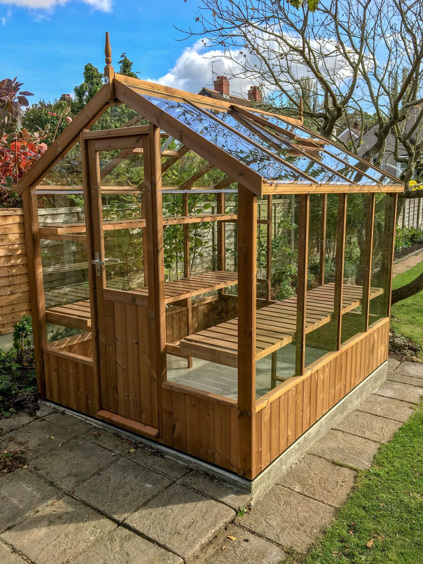 DIY Wooden Greenhouse
 Swallow Kingfisher 6x8 Wooden Greenhouse