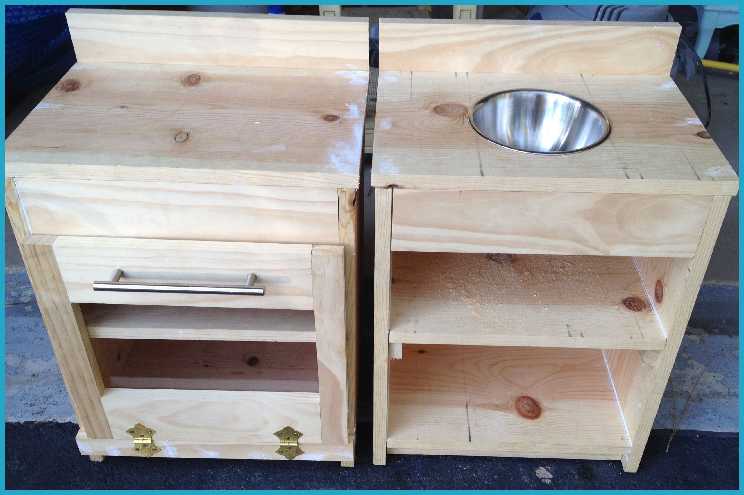 DIY Wooden Play Kitchen
 Build Plans For Wooden Kids Kitchen DIY homemade wood
