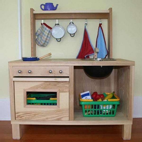 DIY Wooden Play Kitchen
 25 DIY Play Kitchen Ideas & Tutorials Cool Gifts for
