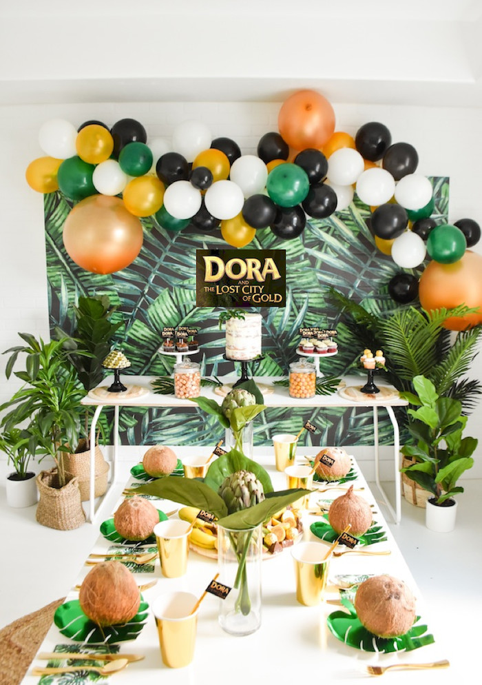 Dora Birthday Party Food Ideas
 Kara s Party Ideas Dora and the Lost City of Gold Party
