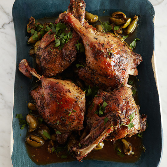 Duck Slow Cooker Recipes
 Slow Cooked Duck with Green Olives and Herbes de Provence