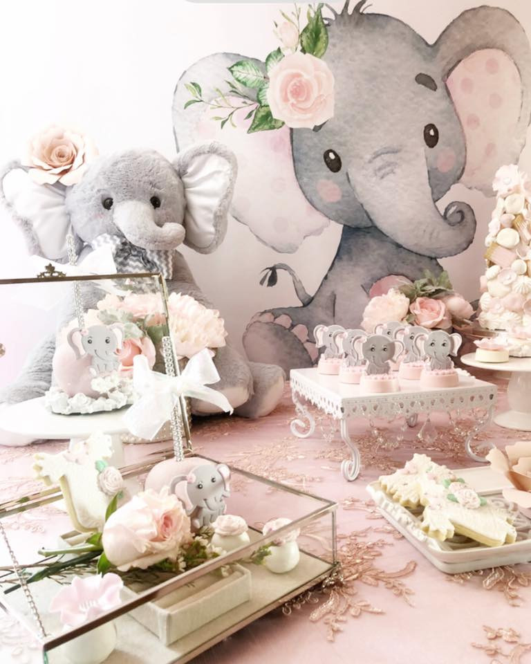 Elephant Baby Shower Decoration Ideas
 Pink And Gray Elephant Baby Shower Baby Shower Ideas