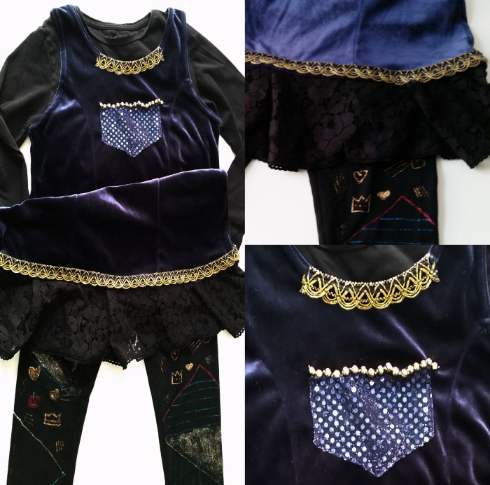 Evie Costume DIY
 Thrifted DIY Descendants Evie Costume by Confessions of a