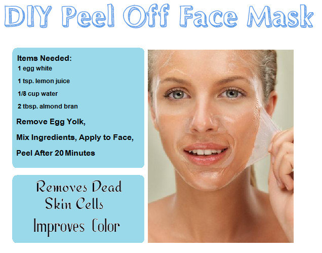 Face Mask Peel Off DIY
 Egg Whites Facial Mask Recipes
