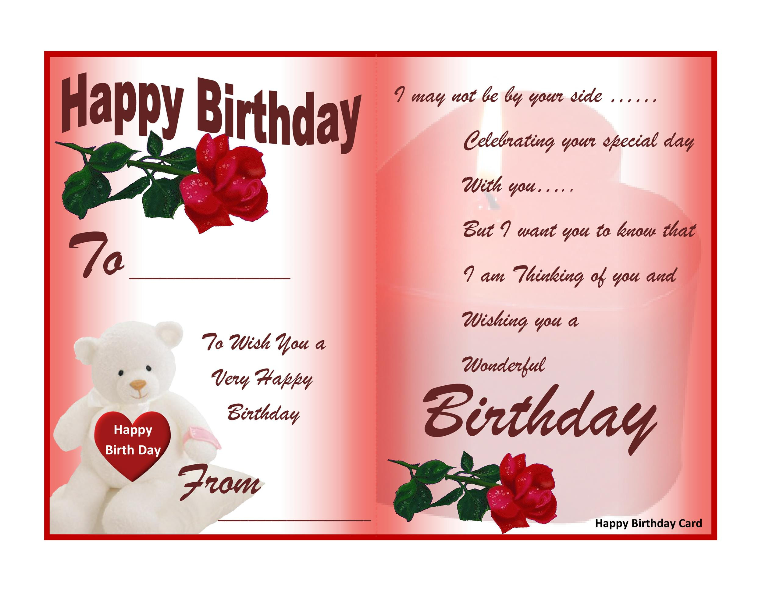 Free Birthday Cards Download
 40 FREE Birthday Card Templates TemplateLab