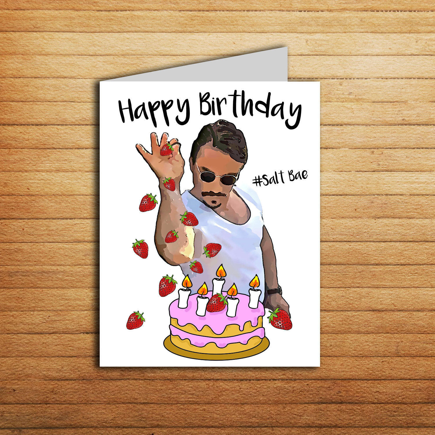 Free Printable Birthday Cards Funny
 Salt Bae Birthday Card Printable Funny Birthday Card for