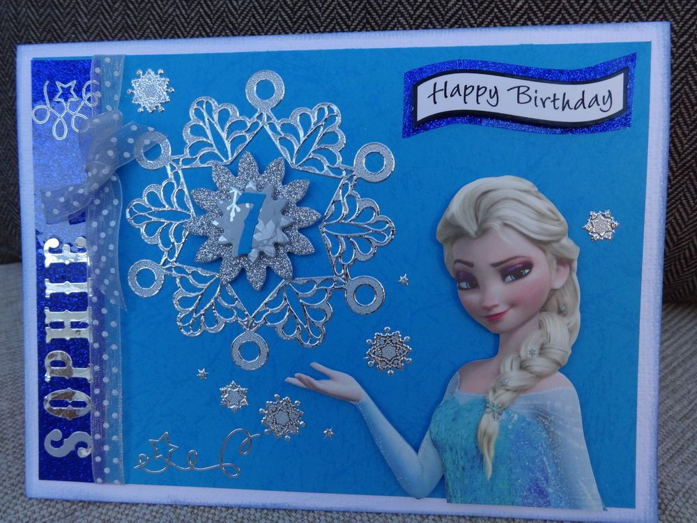 Frozen Birthday Cards
 Disney Frozen Girls Personalised Hand Made Birthday Card