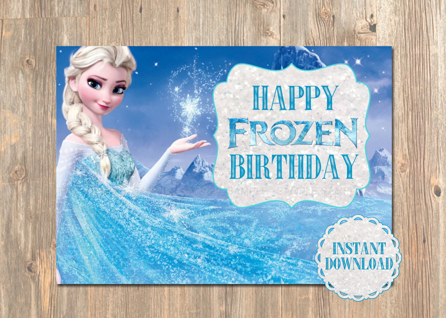 Frozen Birthday Cards
 FROZEN Birthday Card Happy Birthday Cards by 4MustardSeeds