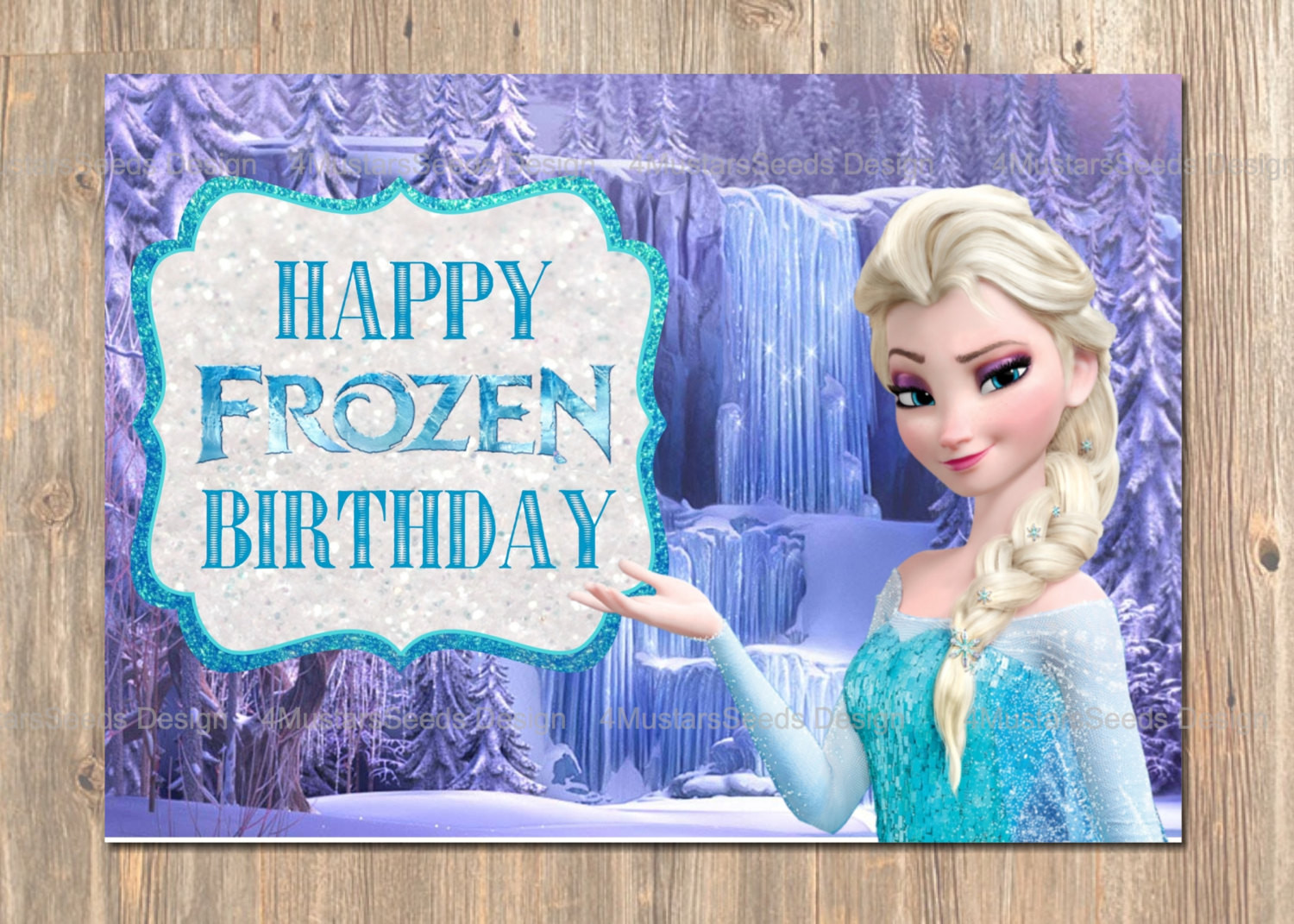 Frozen Birthday Cards
 FROZEN Birthday Card Happy Birthday Cards by 4MustardSeeds