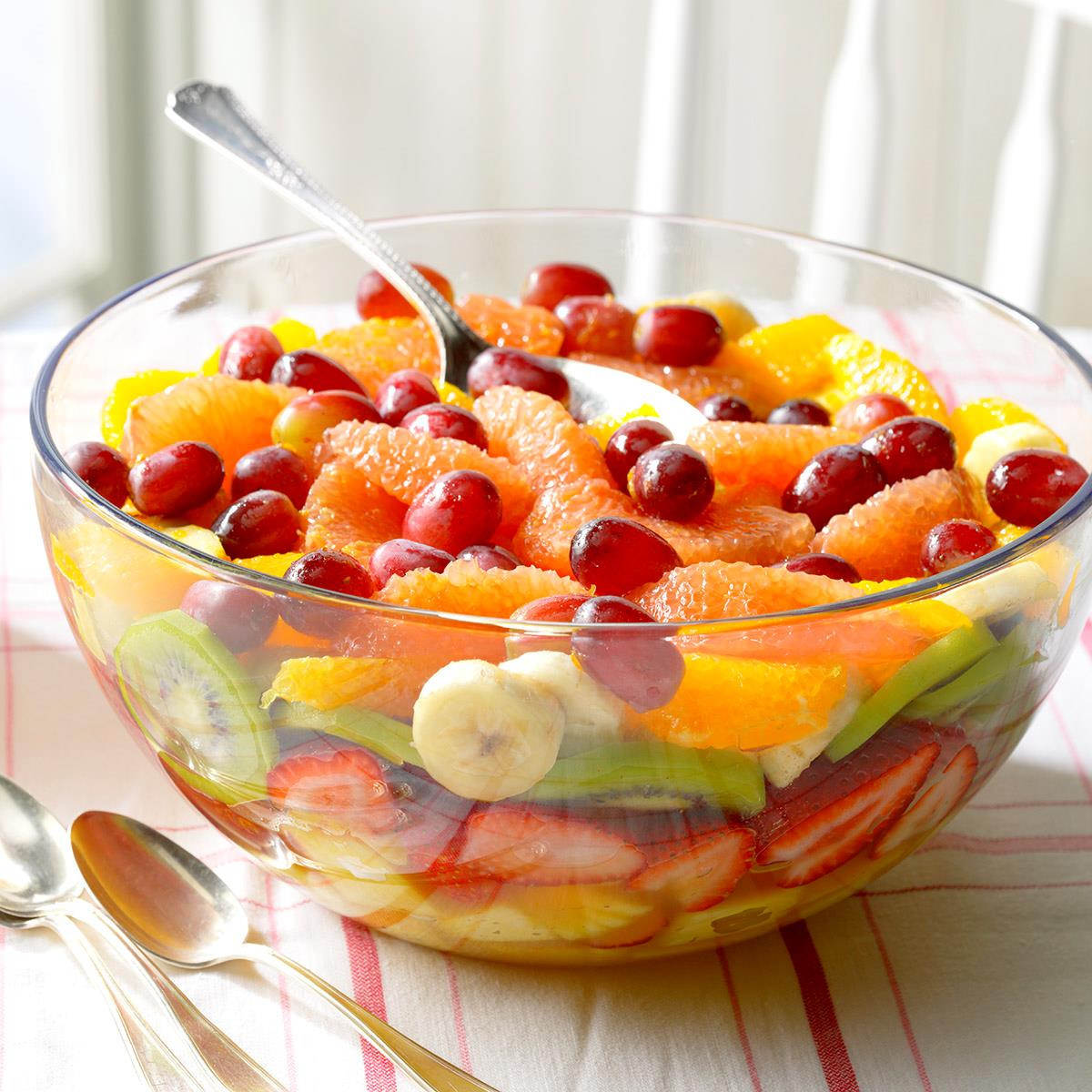 Fruity Snacks Recipes
 Layered Fresh Fruit Salad Recipe