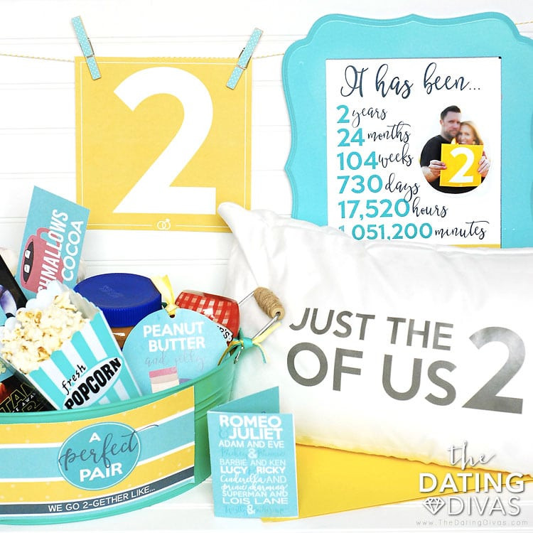 Gift Ideas For 2Nd Anniversary
 Second Anniversary Gift Printable Kit The Dating Divas
