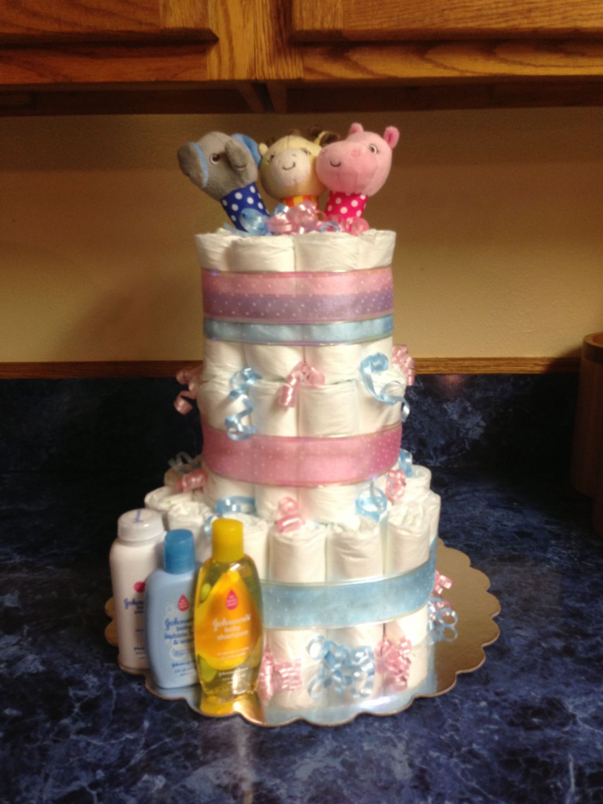 Gift Ideas For Baby Gender Reveal Party
 Gender reveal diaper cake