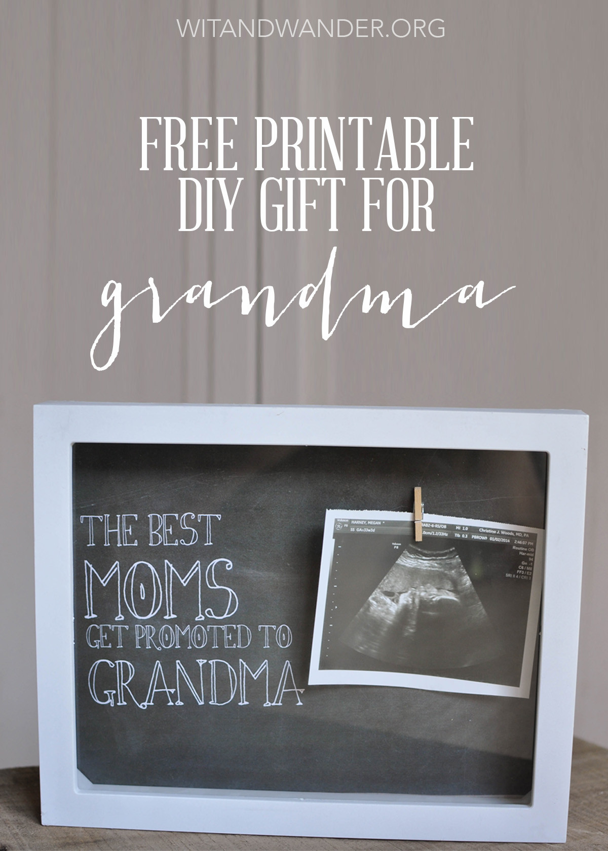 Gift Ideas For Grandma From Baby
 Homemade Shadow Box Gift for Grandma Wit & Wander